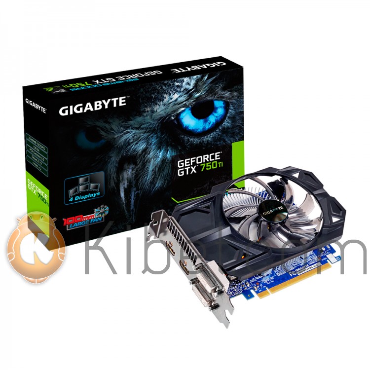 Видеокарта GeForce GTX750Ti, Gigabyte, 2Gb DDR5, 128-bit, 2xDVI 2xHDMI, 1085 540