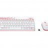 Комплект Logitech MK240 Nano, White Red, беспроводной, клавиатура + мышь (920-00