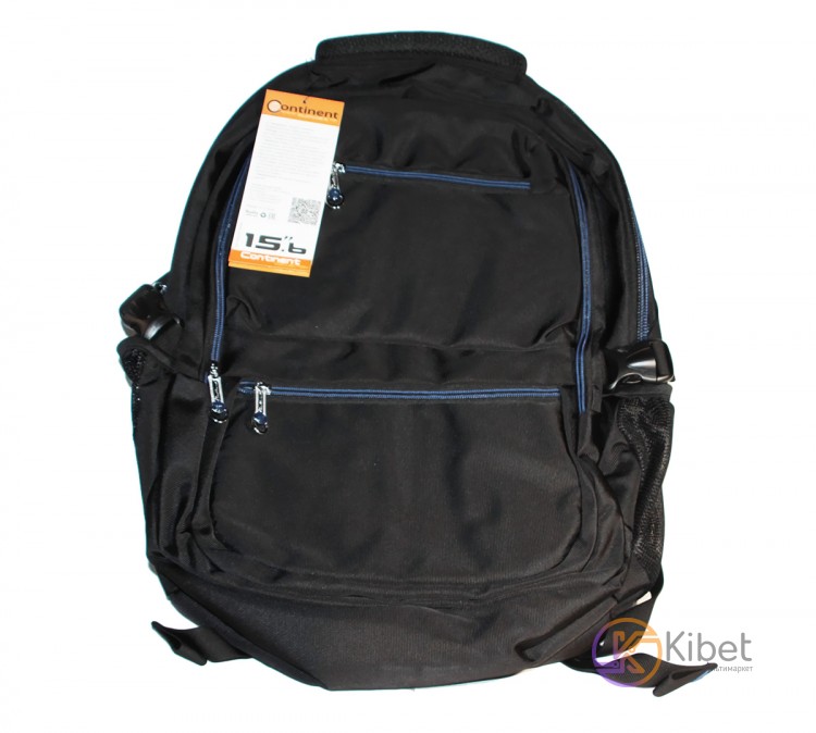 Рюкзак для ноутбука 16' Continent BP-101BB, Black, полиэстер, 40 x 28.5 x 5 см