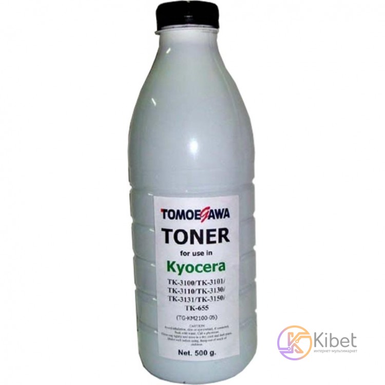 Тонер Kyocera TK-3150 ТК-3160 ТК-3170 ТК-3190, Black, 500 г, Tomoegawa (TG-KM304