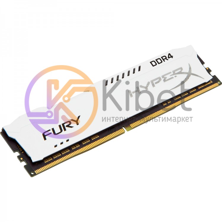 Модуль памяти 8Gb DDR4, 3200 MHz, Kingston HyperX Fury, White, 18-21-21, 1.2V, с