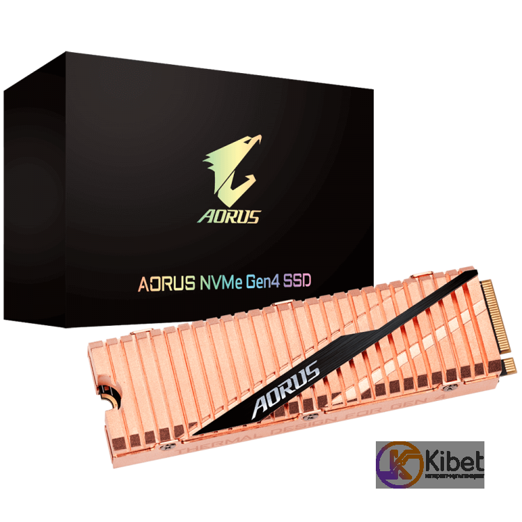 Твердотельный накопитель M.2 1Tb, Gigabyte AORUS Gen4, PCI-E 4.0 4x, 3D TLC, 500