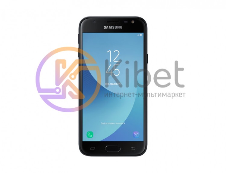 Смартфон Samsung Galaxy J3 (2017) J330F DS Black, 2 NanoSim, сенсорный емкостный
