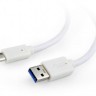Кабель USB - USB Type-C 1.8 м Cablexpert, премиум, White (CCP-USB3-AMCM-6-W)