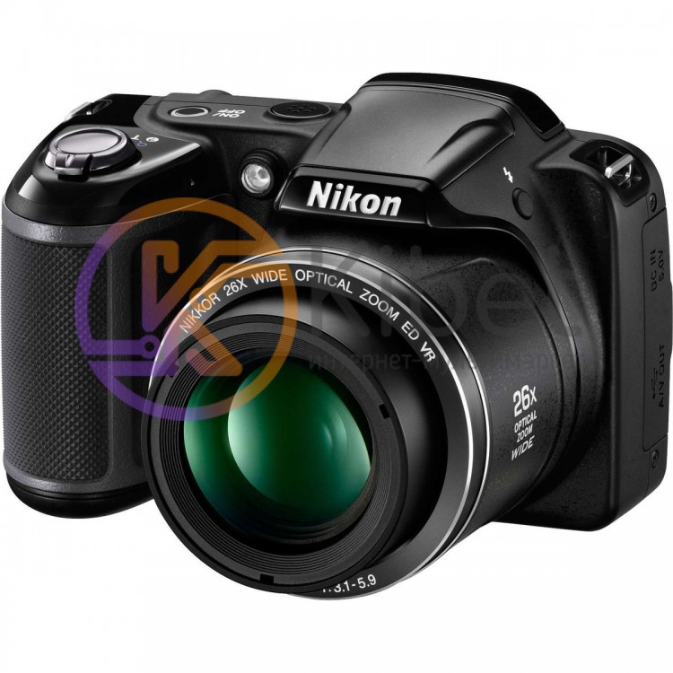 Фотоаппарат Nikon Coolpix L320 Black, 1 2.3', 16.1Mpx, LCD 3', зум оптический 26