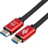 Кабель HDMI - HDMI, 30 м, Black Red, V2.0, Atcom, позолоченные коннекторы (24930