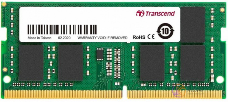 Модуль памяти SO-DIMM, DDR4, 8Gb, 3200 MHz, Transcend JetRam, CL22, 1.2V (JM3200