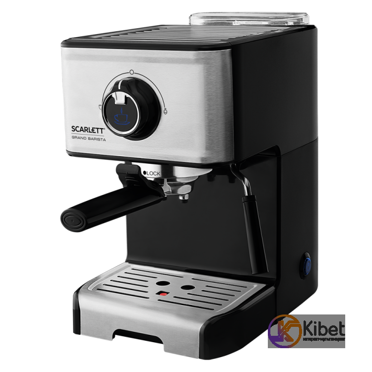 Кофеварка Scarlett SC-CM33014 Black, 1200W, резервуар 1.2л, подогрев кофе, капуч