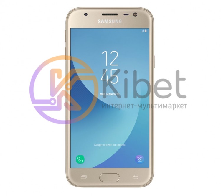 Смартфон Samsung Galaxy J3 (2017) J330H DS Gold, 2 NanoSim, сенсорный емкостный
