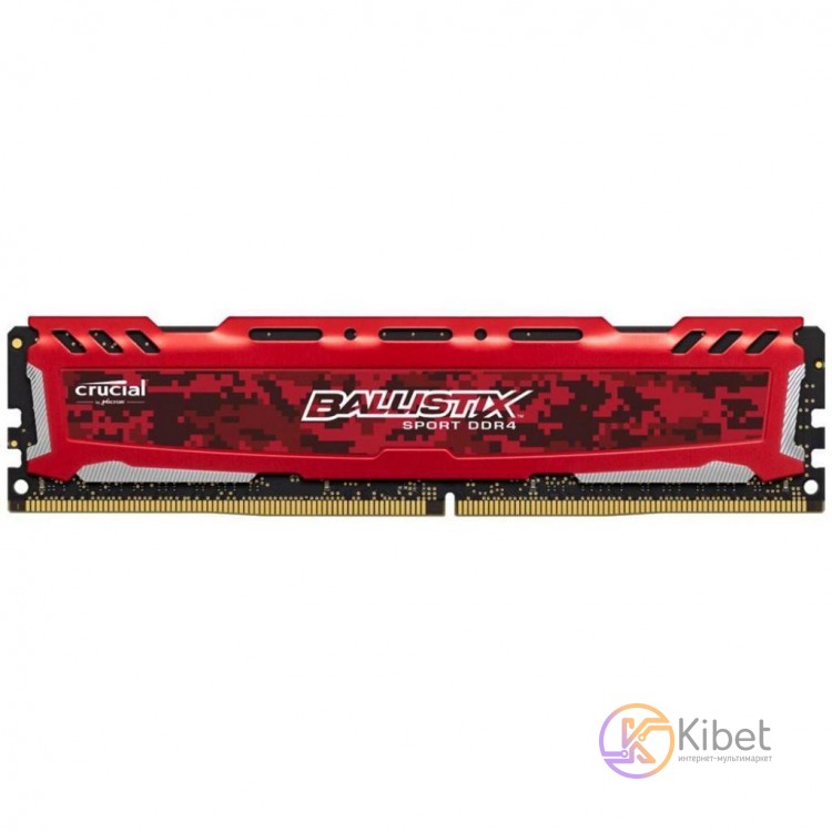 Модуль памяти 8Gb DDR4, 3000 MHz, Crucial Ballistix Sport LT, Red, 16-18-18, 1.3