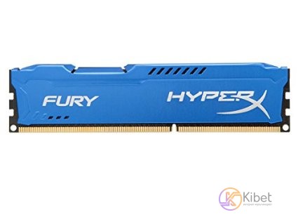 Модуль памяти 4Gb DDR3, 1600 MHz, Kingston HyperX Fury, Blue, 10-10-10-28, 1.5V,