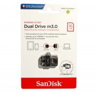 USB 3.0 Флеш накопитель 16Gb SanDisk Ultra Dual Drive OTG, Black (SDDD3-016G-G46