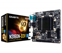 Материнская плата с процессором Gigabyte GA-N3160N-D3V, Celeron N3160 (4x1.6-2.2