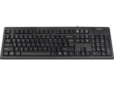 Клавиатура A4Tech KR-83 Black, PS 2, стандартная, X-Slim, большой Enter