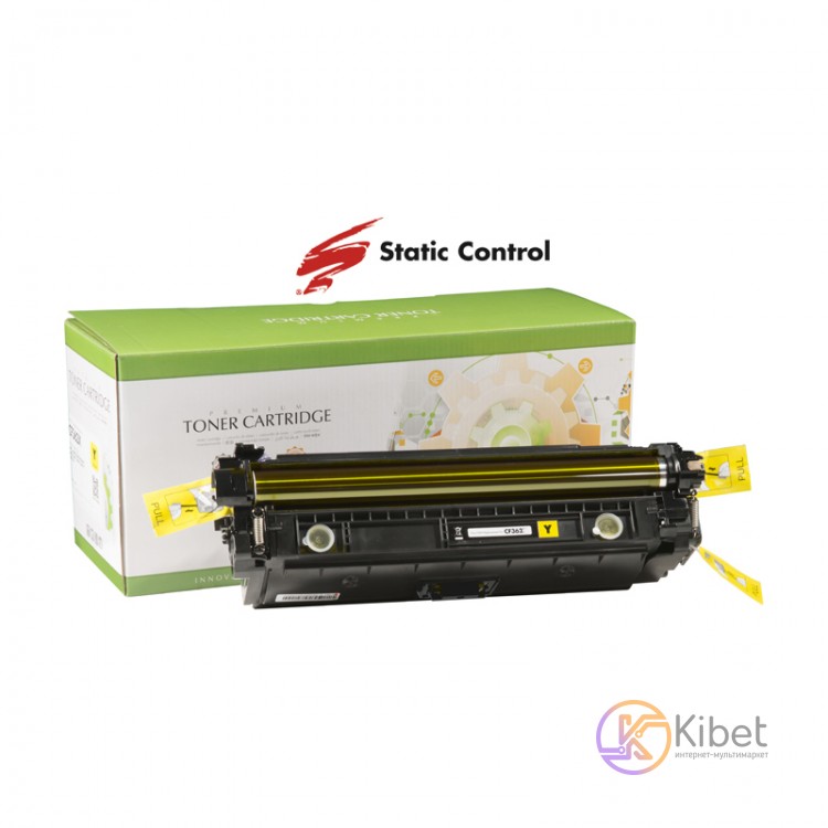 Картридж HP 508A (CF362A), Yellow, CLJ M552 M553, 5000 стр, Static Control (002-