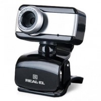 Web камера REAL-EL FC-130 Black, 1.3 Mpx, 640x480, USB 2.0, встроенный микрофон