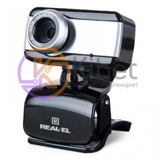 Web камера REAL-EL FC-130 Black, 1.3 Mpx, 640x480, USB 2.0, встроенный микрофон
