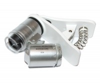 Лупа-микроскоп Zhaoxin на камеру телефона с подсветкой, кратость-60, диаметр-14м