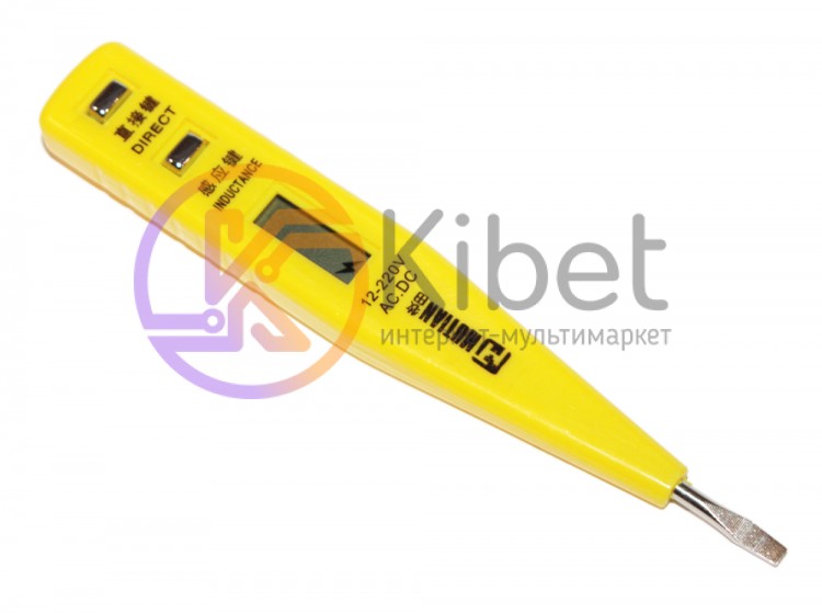 Индикатор-отвертка для тестирования напряжения 12-220V, Yellow