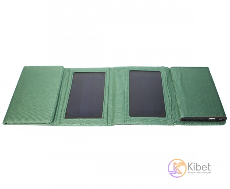 Универсальная мобильная батарея 8000 mAh, Solar (5V 1000mA), Green, 1xUSB, 5V 1