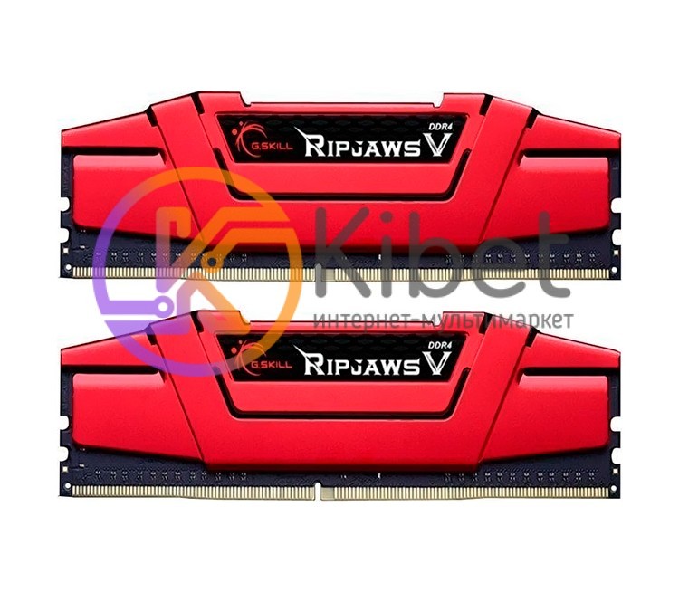Модуль памяти 8Gb x 2 (16Gb Kit) DDR4, 3000 MHz, G.Skill Ripjaws V, Red