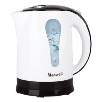 Чайник Maxwell MW-1079 W White Black, 2200W, 1.7 л, дисковый, индикатор работы,