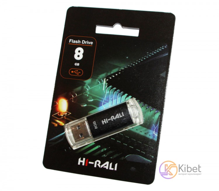 USB Флеш накопитель 8Gb Hi-Rali Rocket series Black HI-8GBVCBK