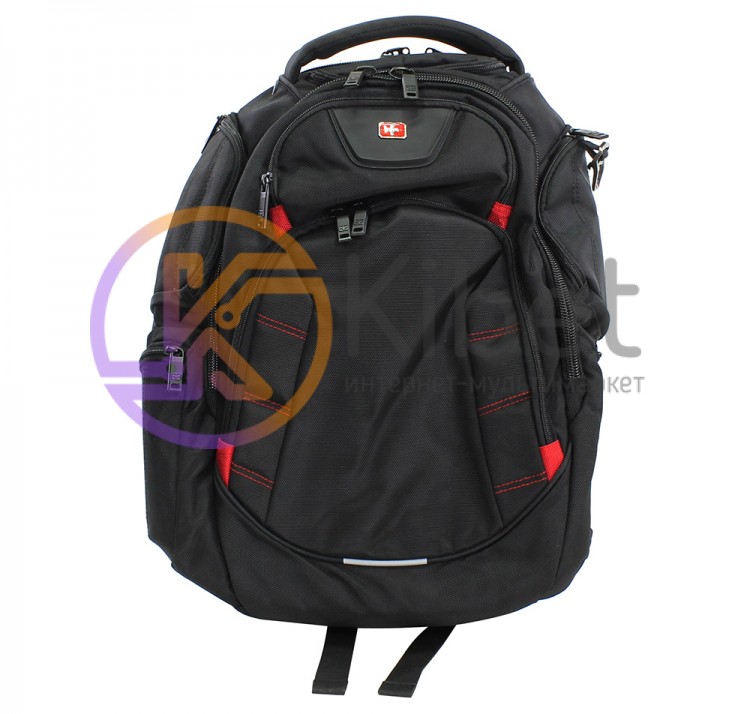 Рюкзак для ноутбука 16' Continent BP-303BK, Black, нейлон полиэстер, 38,8 x 24 x