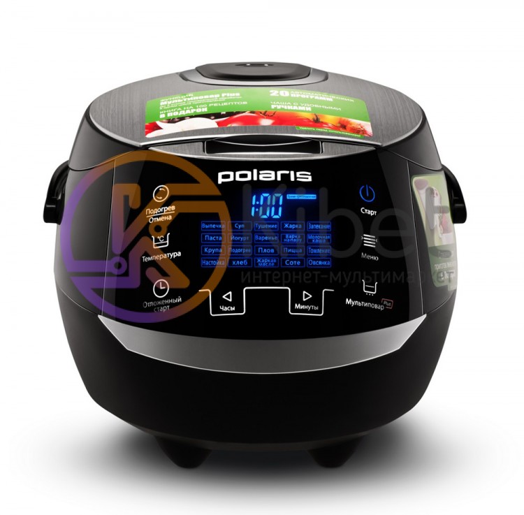 Мультиварка Polaris PMC 0556D Black, 860W, 5л, сенсорное управление, керамическо