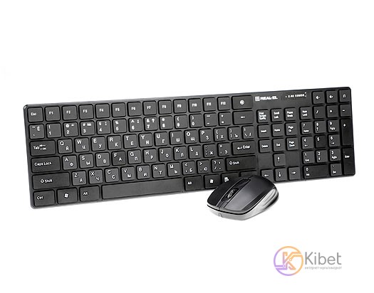 Комплект REAL-EL Comfort 9010 Kit Backlit (клавиатура+мышь) Black, USB