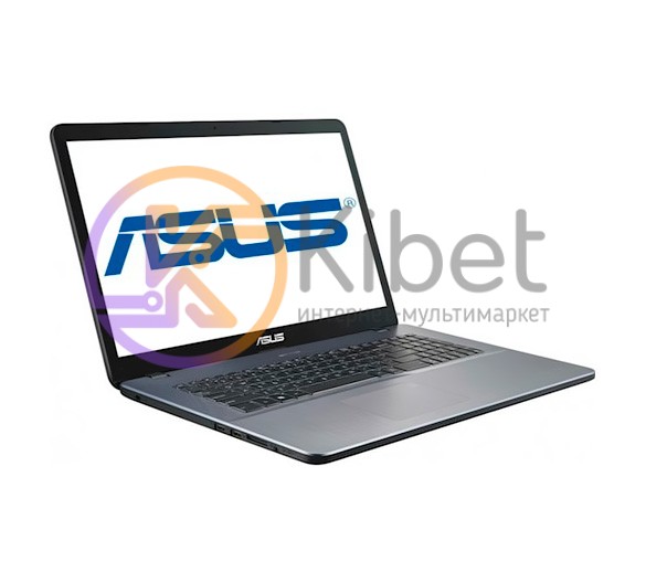 Ноутбук 17' Asus X705UA-GC434T Dark Grey 17.3' матовый LED FullHD (1920x1080), I
