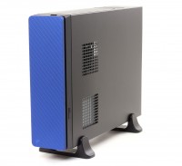 Корпус PrologiX M02 105RDB Dark Blue, 400W, 80mm, Slim, Micro ATX Mini ITX, 3.
