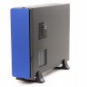 Корпус PrologiX M02 105RDB Dark Blue, 400W, 80mm, Slim, Micro ATX Mini ITX, 3.