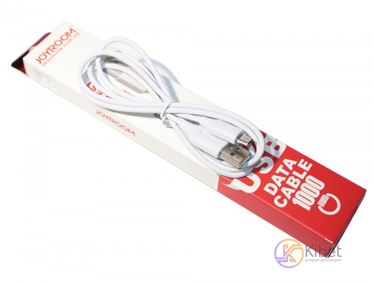 Кабель USB - microUSB, Joyroom 'Simplest', White, 1 м (JR-S112)