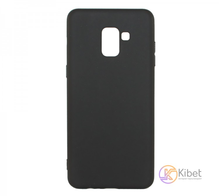 Накладка силиконовая для смартфона Samsung A730 (A8+ 2018), Soft case matte Blac