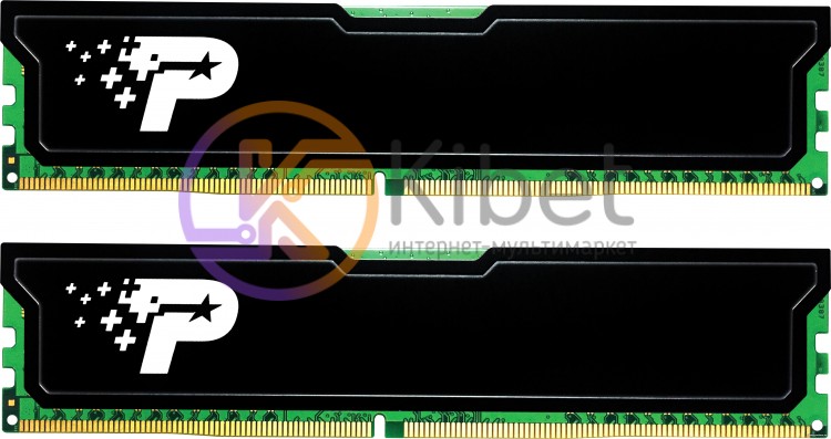 Модуль памяти 8Gb x 2 (16Gb Kit) DDR4, 2666 MHz, Patriot Signature Line, Black,