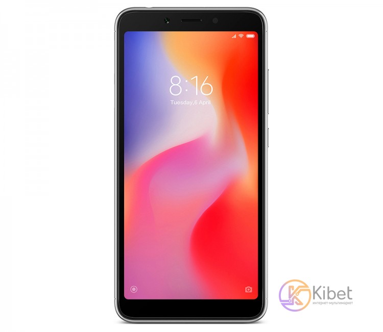 Смартфон Xiaomi Redmi 6 Grey 3 32 Gb, 2 Nano-Sim, сенсорный емкостный 5,45' (144
