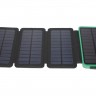 Универсальная мобильная батарея 12000 mAh, Solar (5V 200mA), Black-Green, 2xUSB,