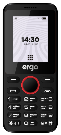 Мобильный телефон Ergo B183 Black, 2 Mini-Sim, 1.77' (160x120), microSD (max 32G
