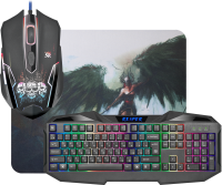 Комплект Defender Reaper MKP-018 Black, USB, клавиатура+мышь+коврик (52018)