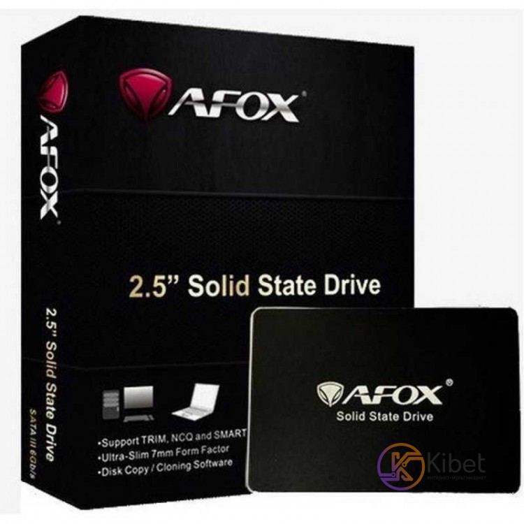 Твердотельный накопитель 480Gb, AFOX, SATA3, 2.5', TLC, 500 420 MB s (AFSN9T3CN4