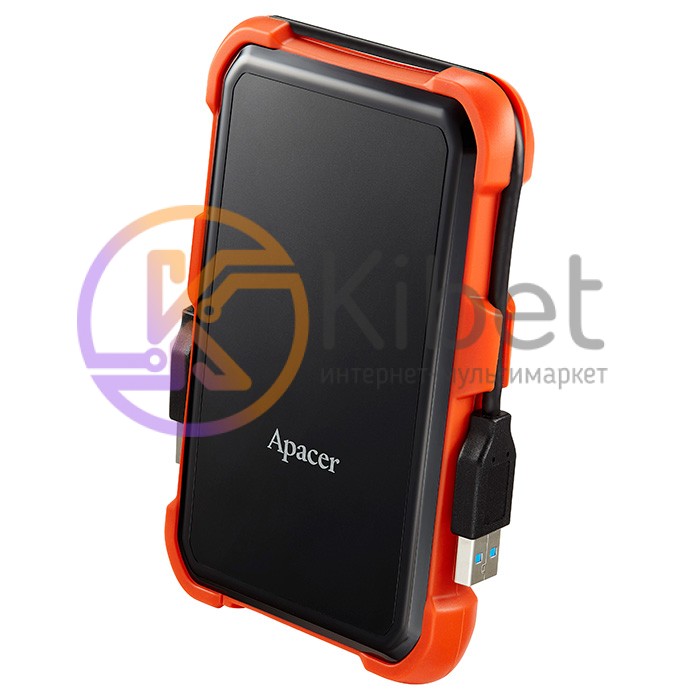 Внешний жесткий диск 2Tb Apacer AC630, Black Orange, 2.5', USB 3.1, водонепрониц