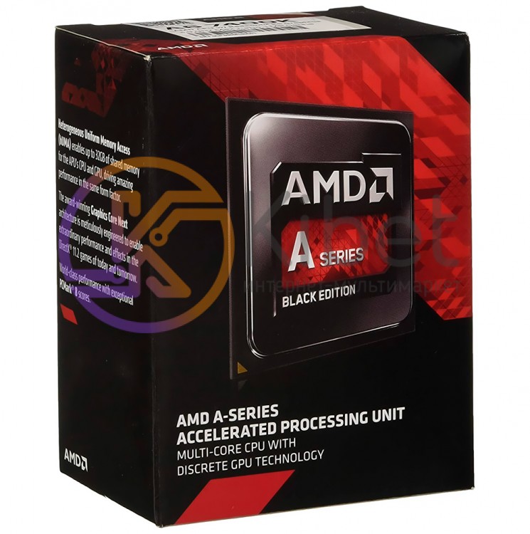 Процессор AMD (FM2+) A6-7400K, Box, 2x3,5 GHz (Turbo Boost 3,9 GHz), Radeon R5 (