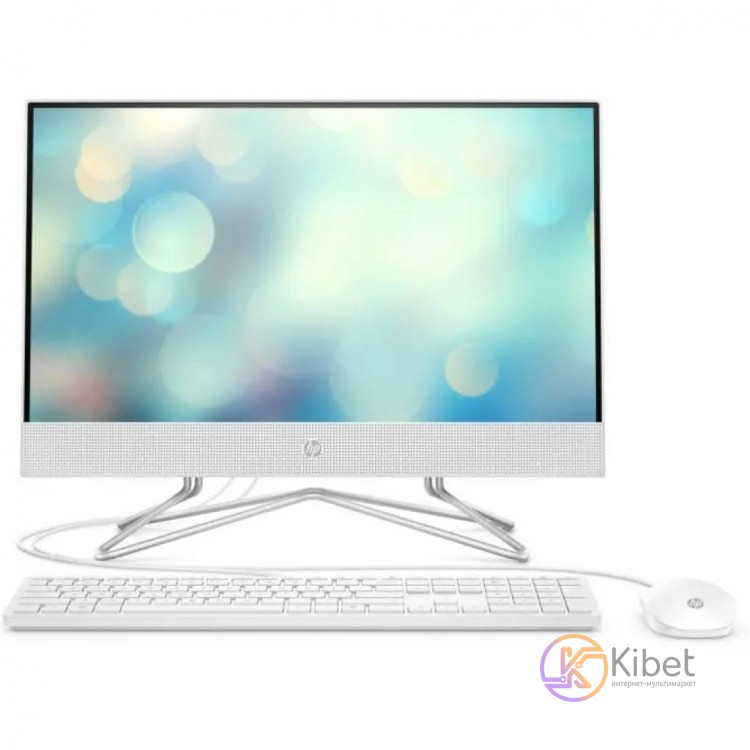 Моноблок HP All-in-One 22-df0063ur, White, 21.5' LED (1920x1080) IPS, Pentium J5