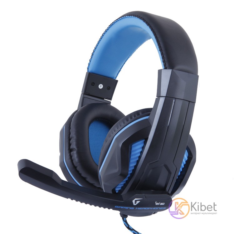 Наушники Gemix W-360 Black Blue, микрофон, игровые