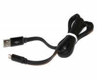 Кабель USB - Lightning, Black, 1,5 м, Voltex smart, алюминевые коннектора, пло