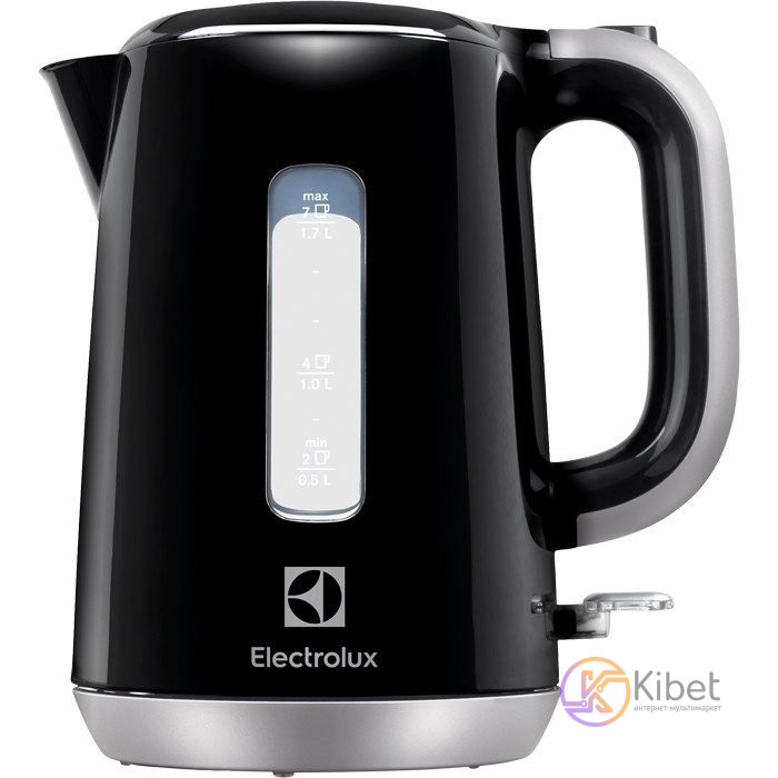 Чайник Electrolux EEWA 3300 Black, 2200W, 1.7 л, дисковый, пластик, защита от пе