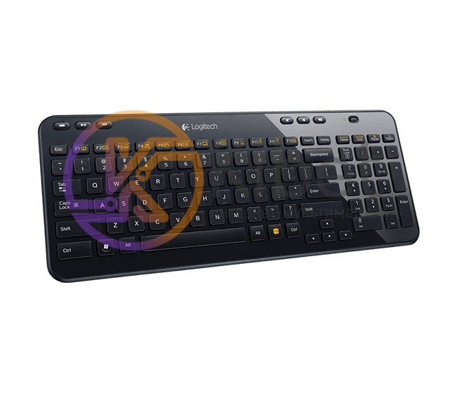 Клавиатура Logitech K360, Black, беспроводная, компактная, бесшумная, 6 функцион