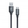 Кабель USB - micro USB 1 м ColorWay Black, 2.1A (CW-CBUM002-BK)