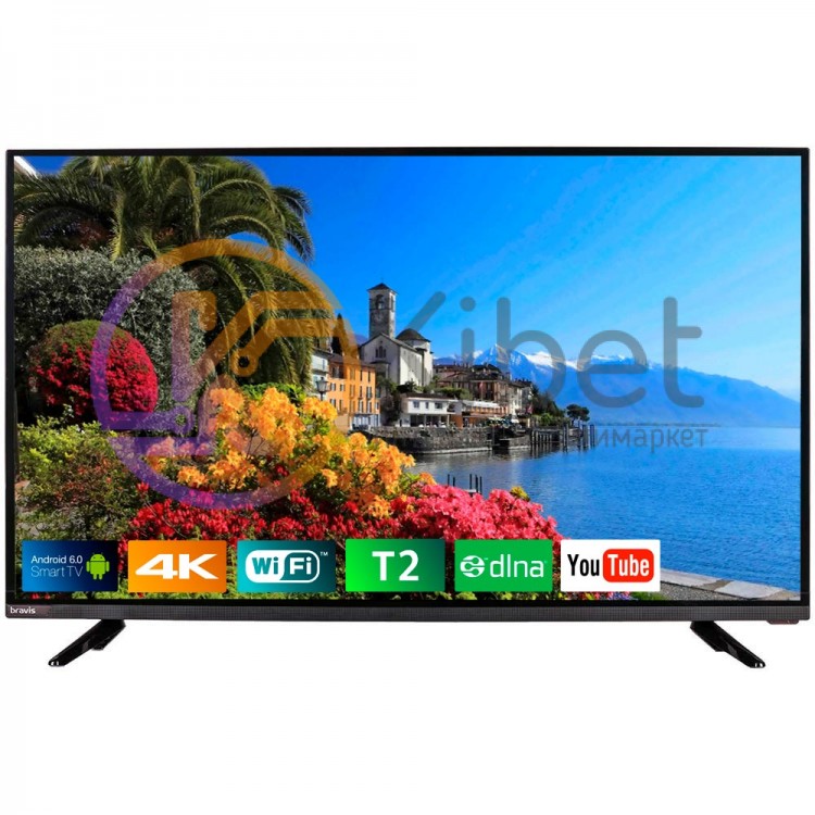 Телевизор 40' Bravis UHD-40E6000, LED 3840x2160 60Hz, Smart TV, HDMI, USB, VESA